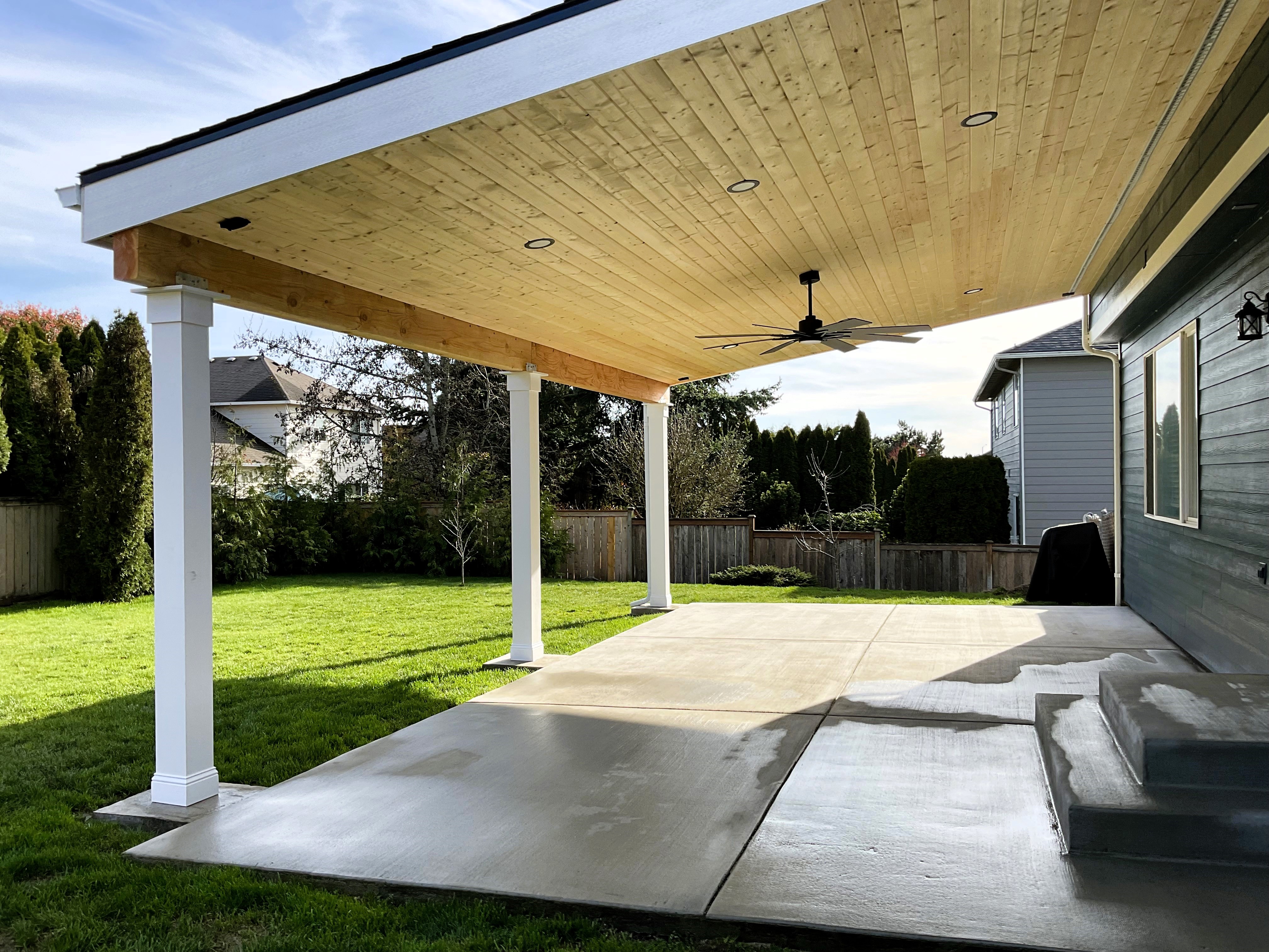 After patio cover installation