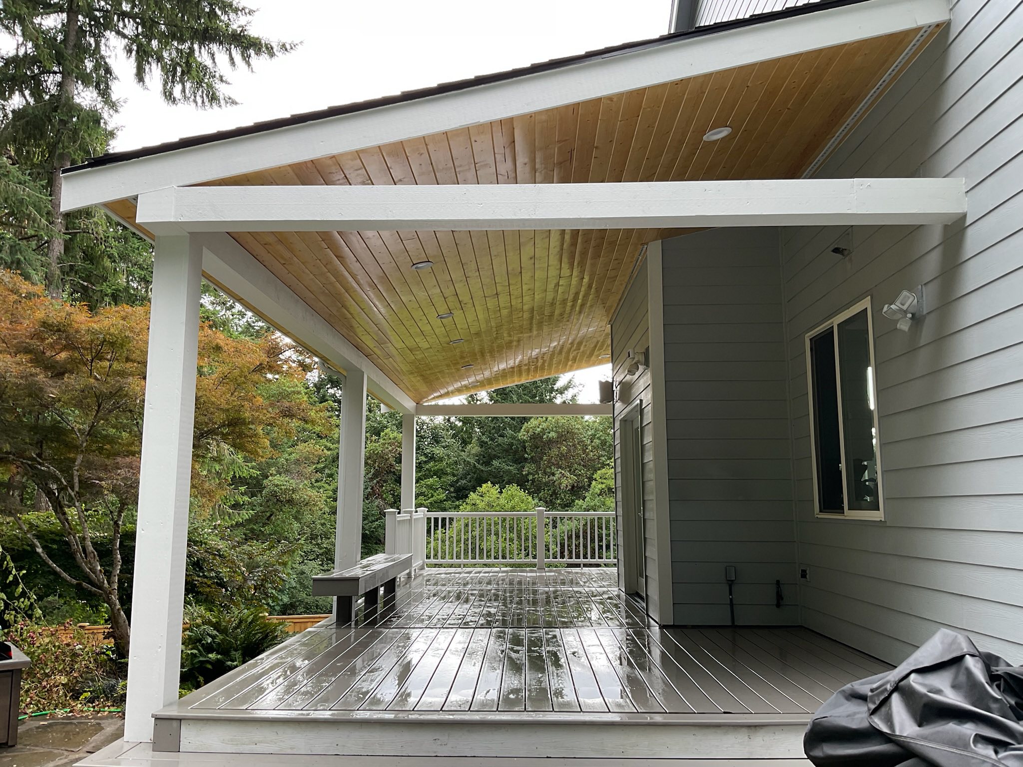 Custom patio cover construction detail