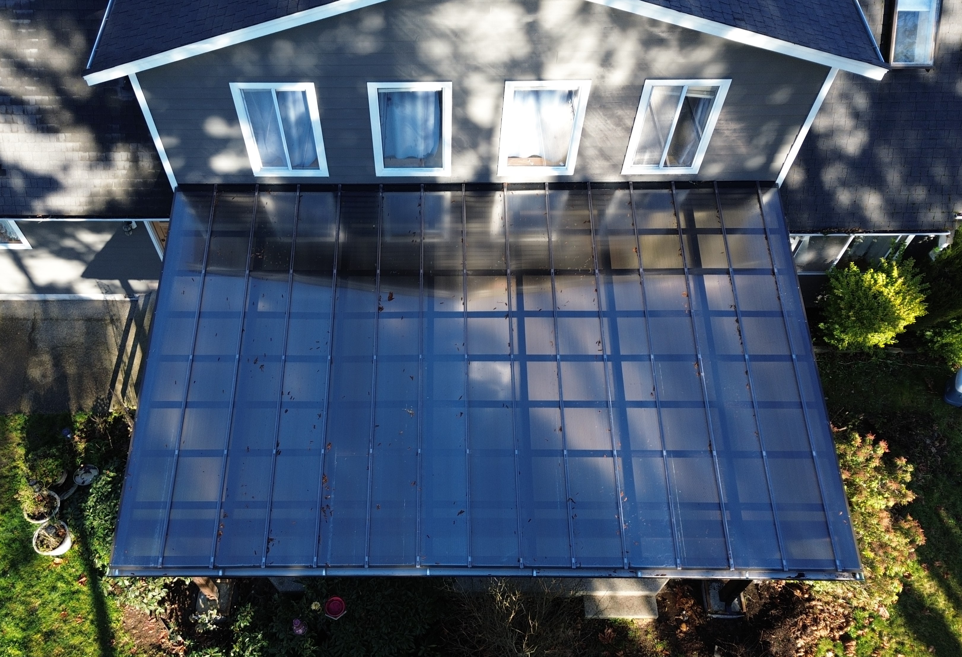 Graham's Chestnut patio cover full exterior view