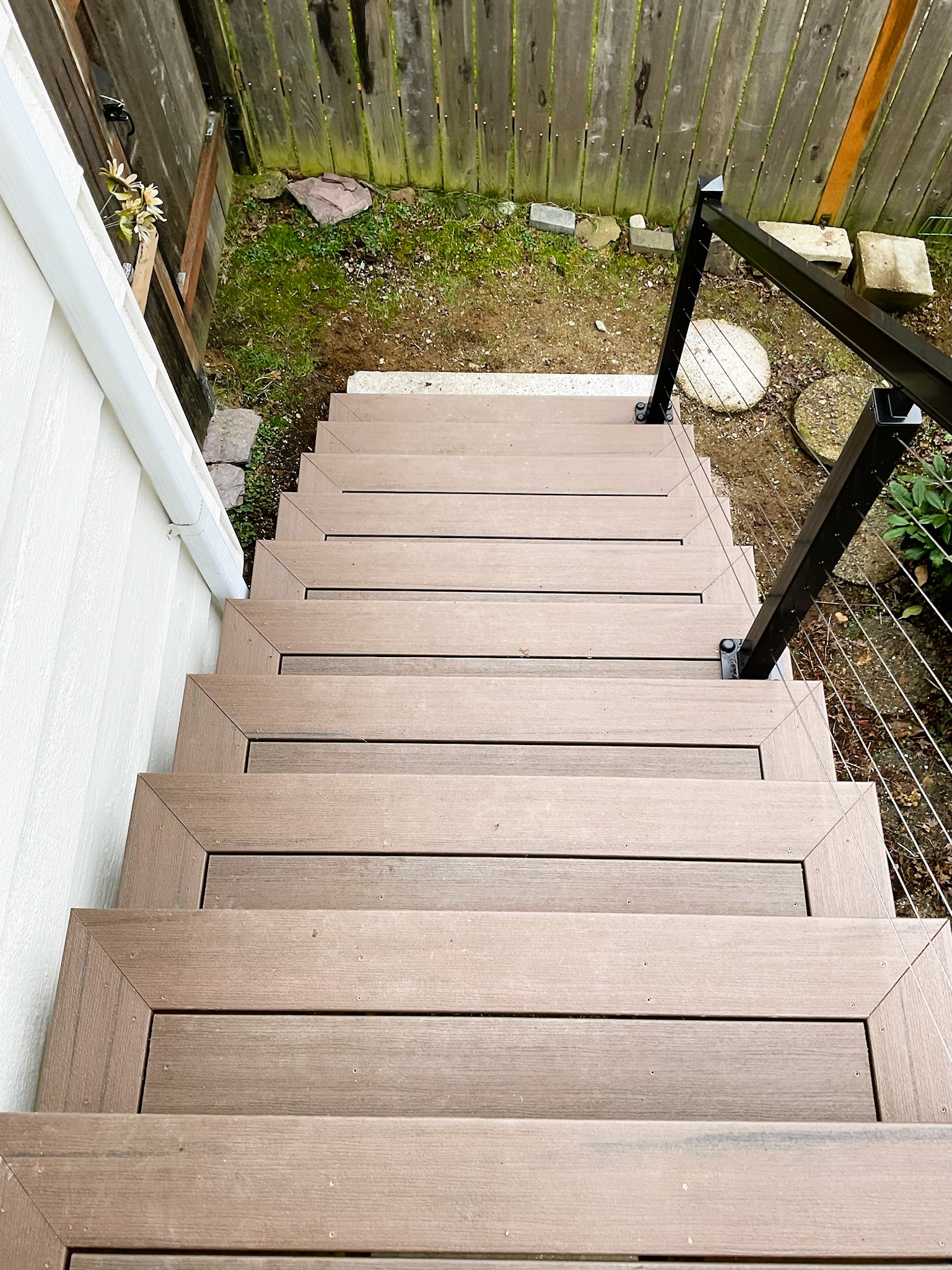 TimberTech Dark Cocoa deck flooring close-up