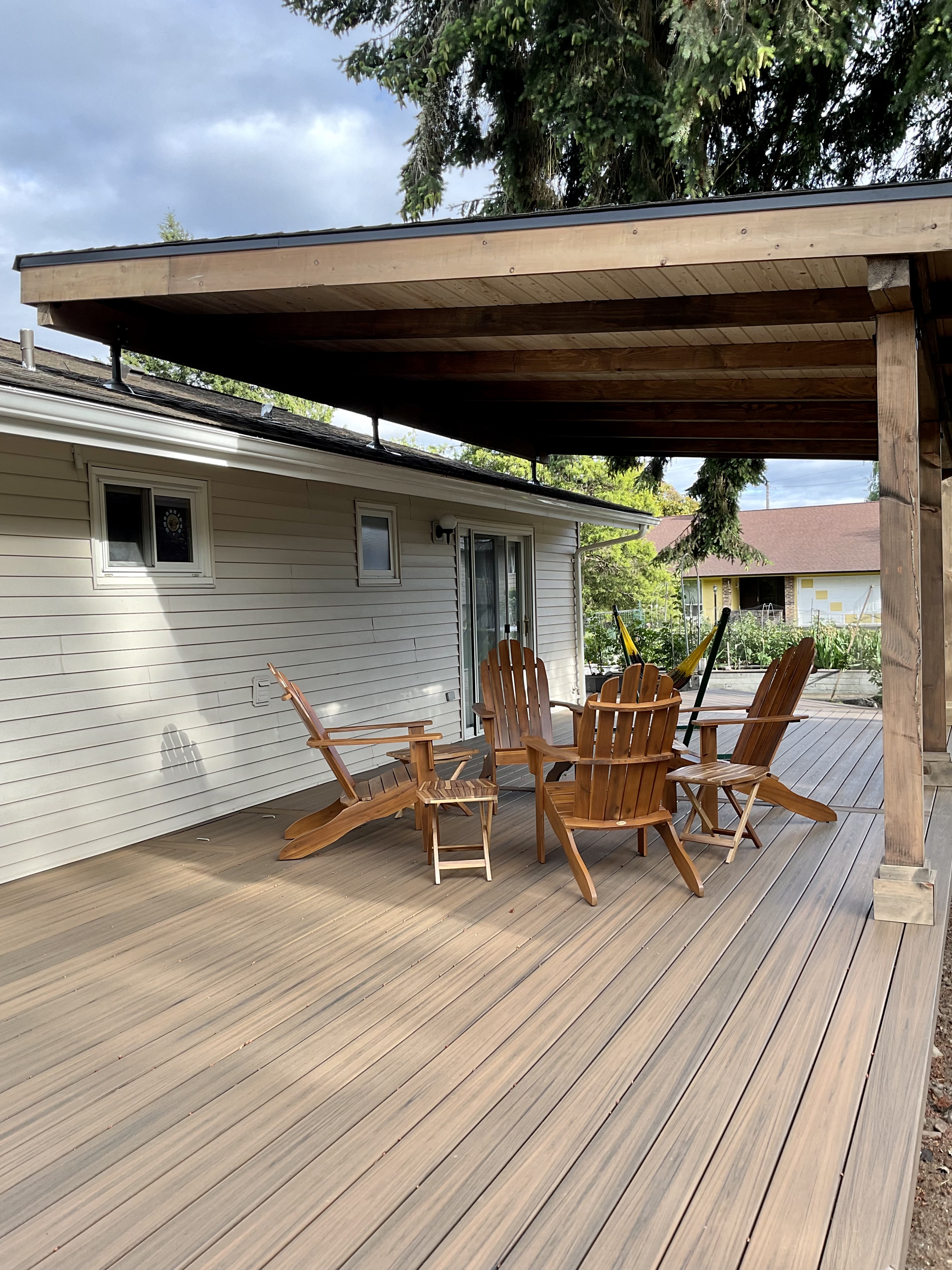 Covered deck built in Tacoma Washington